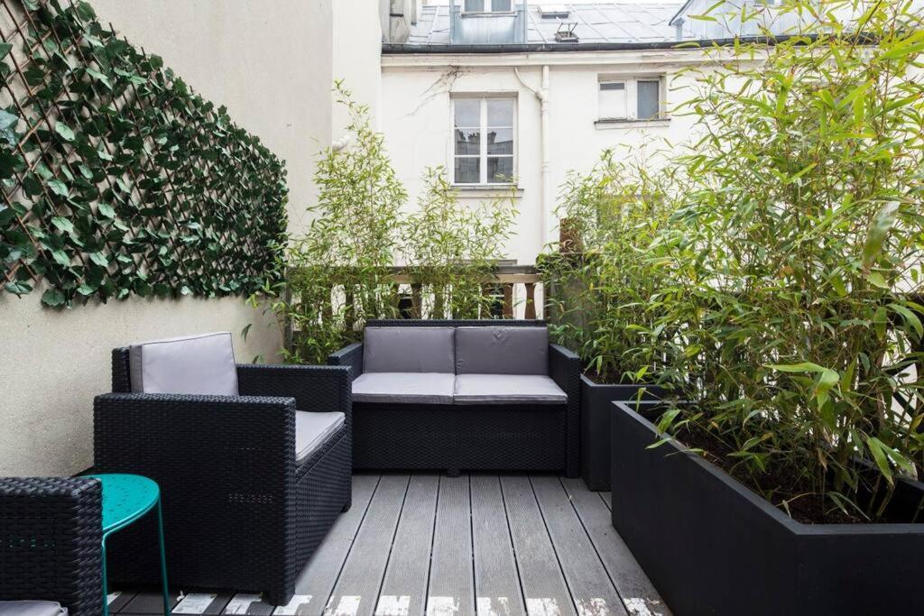 Amazing Terrasse In Center Of Paris Lägenhet Exteriör bild